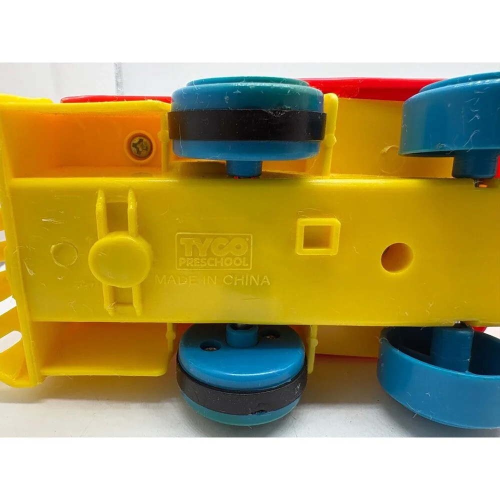 Vintage Tyco Sesame Street Big Bird & Bert Train Engine Toy Red Yellow Blue